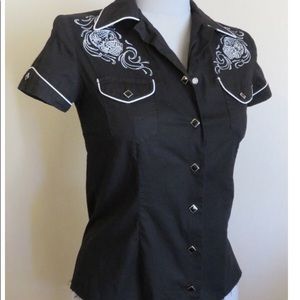 Vintage Clothing / Blouse  /Rockabilly Pin Up